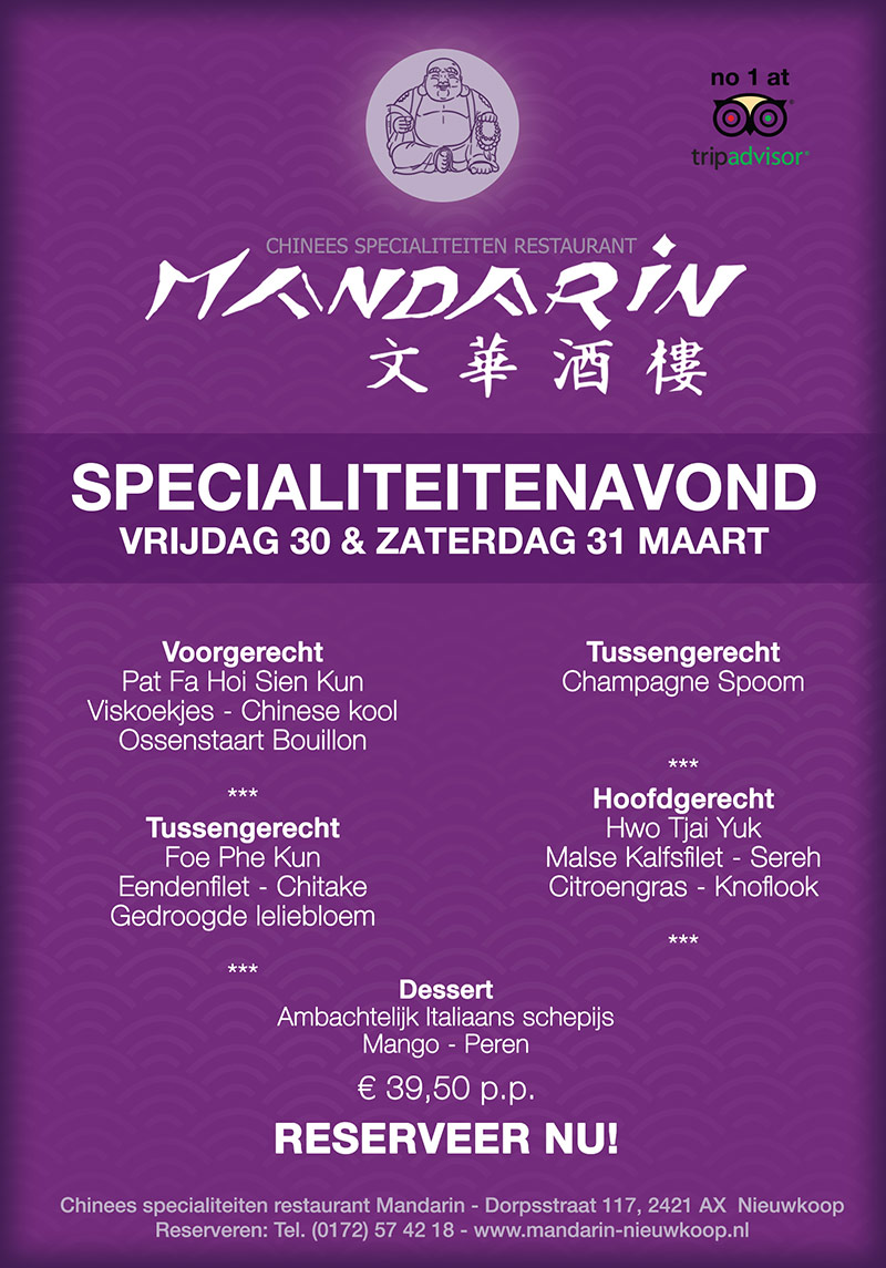 Geniet elke maand van onze Specialiteiten!